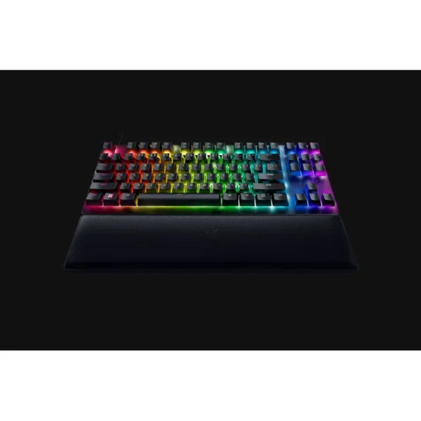 RAZER Huntsman V2 Tenkeyless - 線性光學按鍵軸 - US - 黑色 無數字鍵光學遊戲鍵盤（紅軸）