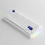 Akko 5075B Plus Blue on White Multi-Mode Wine White 機械鍵盤 |白軸|水晶軸|靜音粉紅軸|82鍵|RGB - 靜音粉紅軸 - Image 2