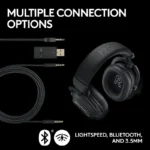 Logitech PRO X 2 LIGHTSPEED 50MM 石墨烯單元 無線電競耳機 (黑色) - Image 4
