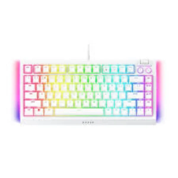 Razer BlackWidow V4 75% 電競遊戲鍵盤 (橘軸) - 白色 / 美式 US